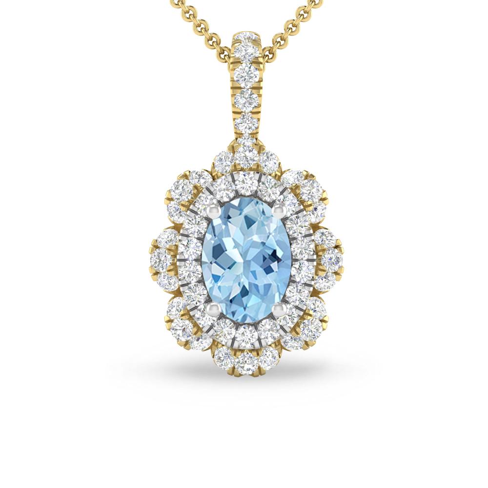 Yellow Gold - Aquamarine