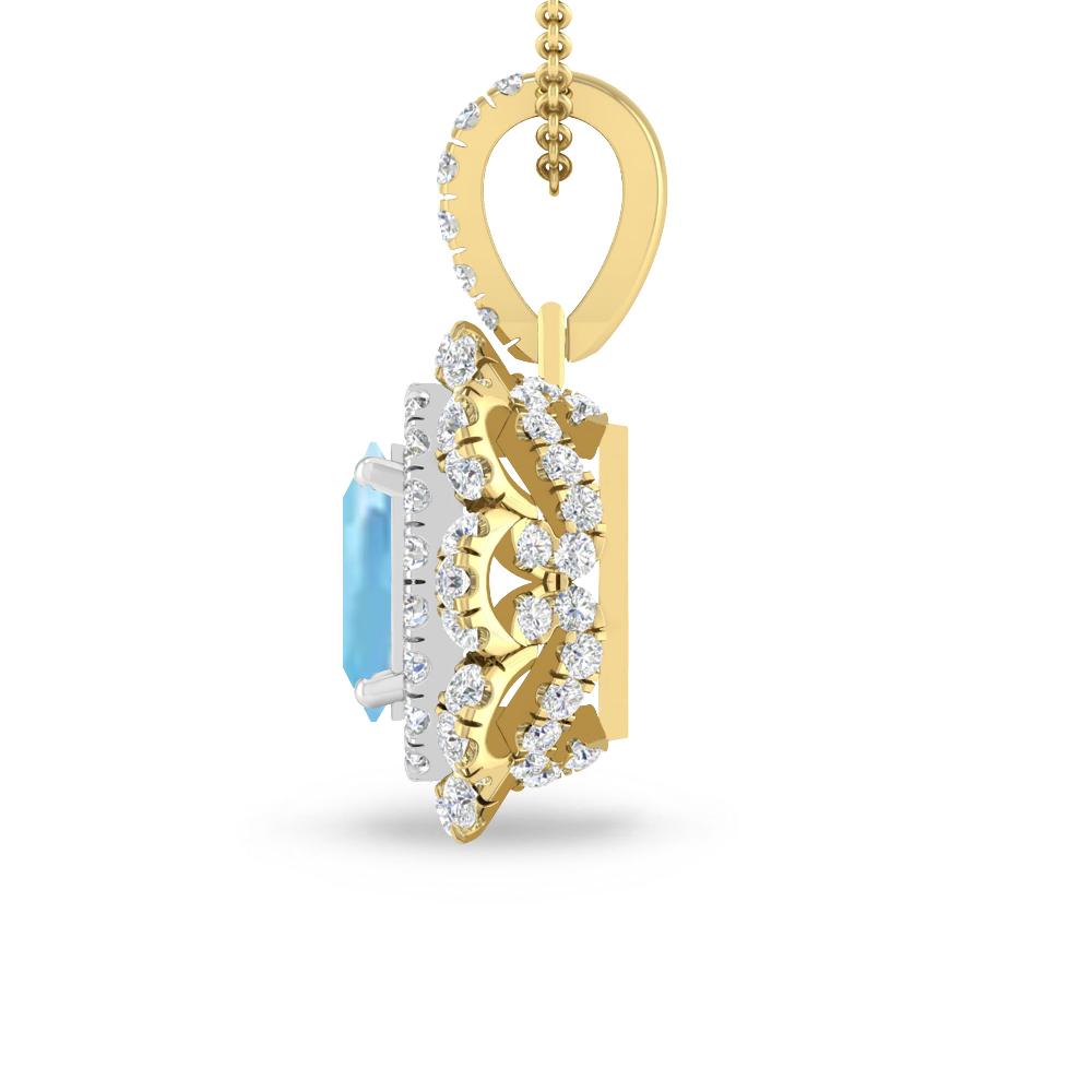 Yellow Gold - Aquamarine