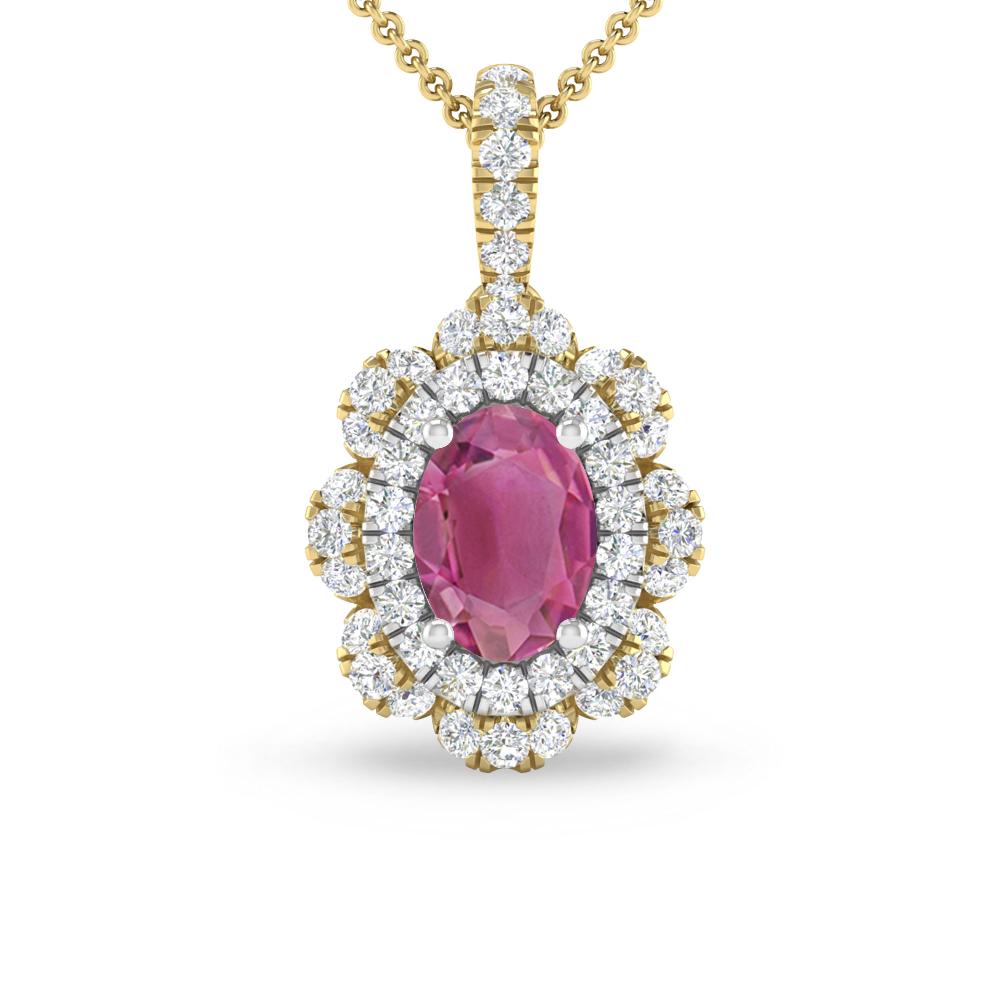 Yellow Gold - Pink Tourmaline