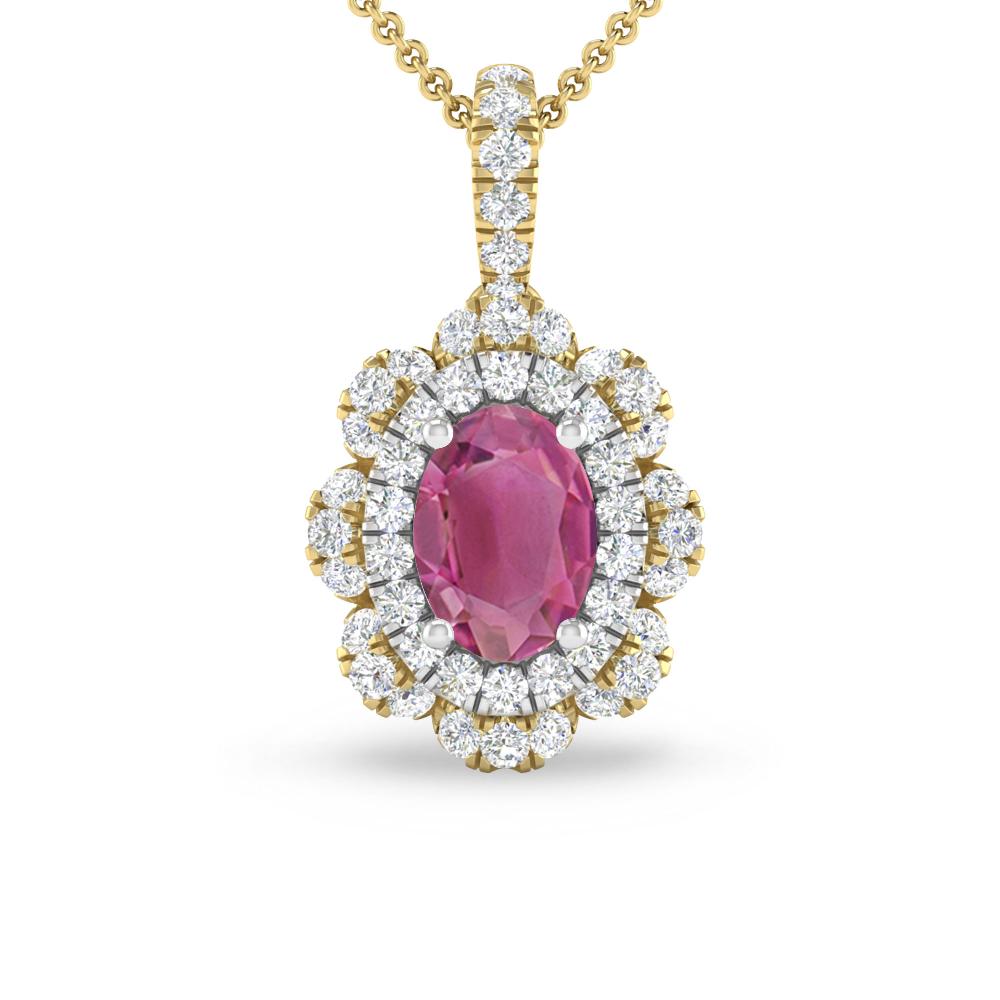 Yellow Gold - Pink Tourmaline