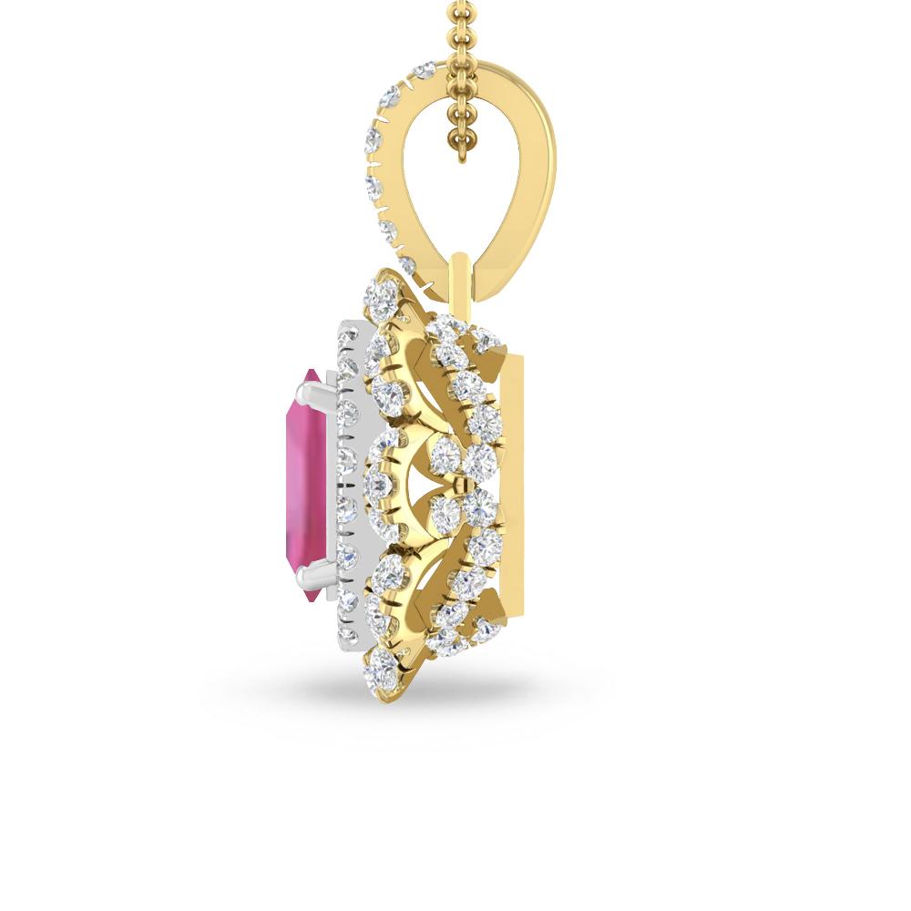 Yellow Gold - Pink Tourmaline