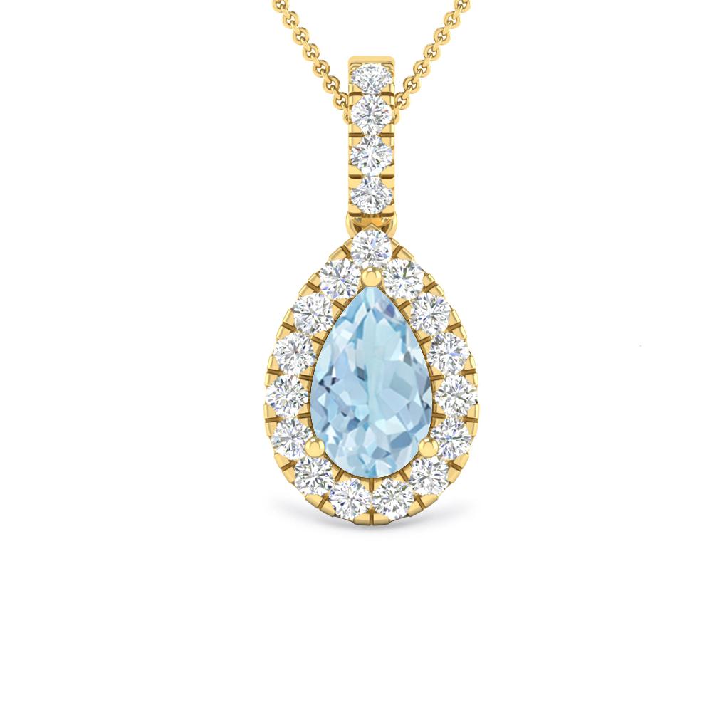 Yellow Gold - Aquamarine