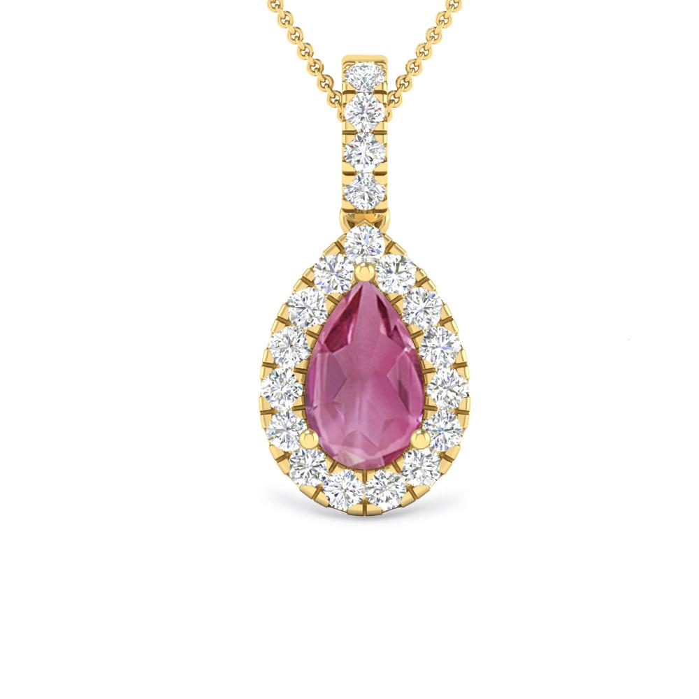 Yellow Gold - Pink Tourmaline