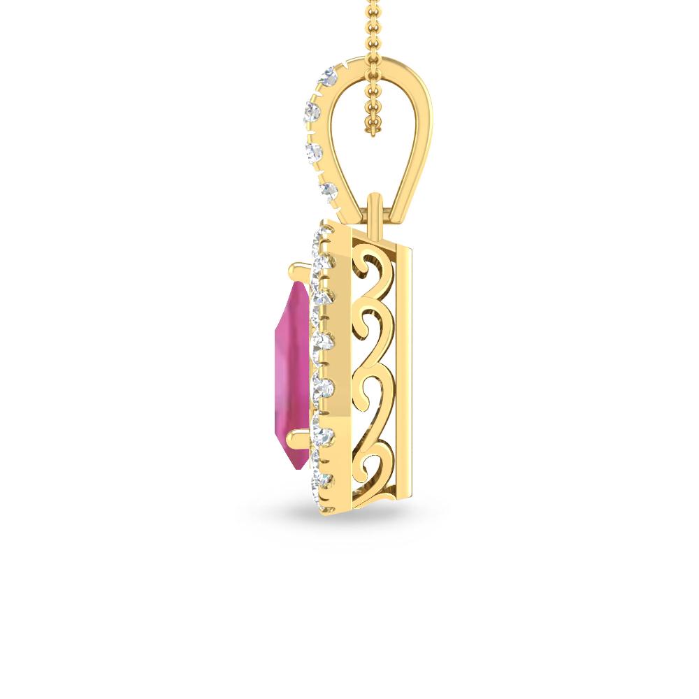 Yellow Gold - Pink Tourmaline