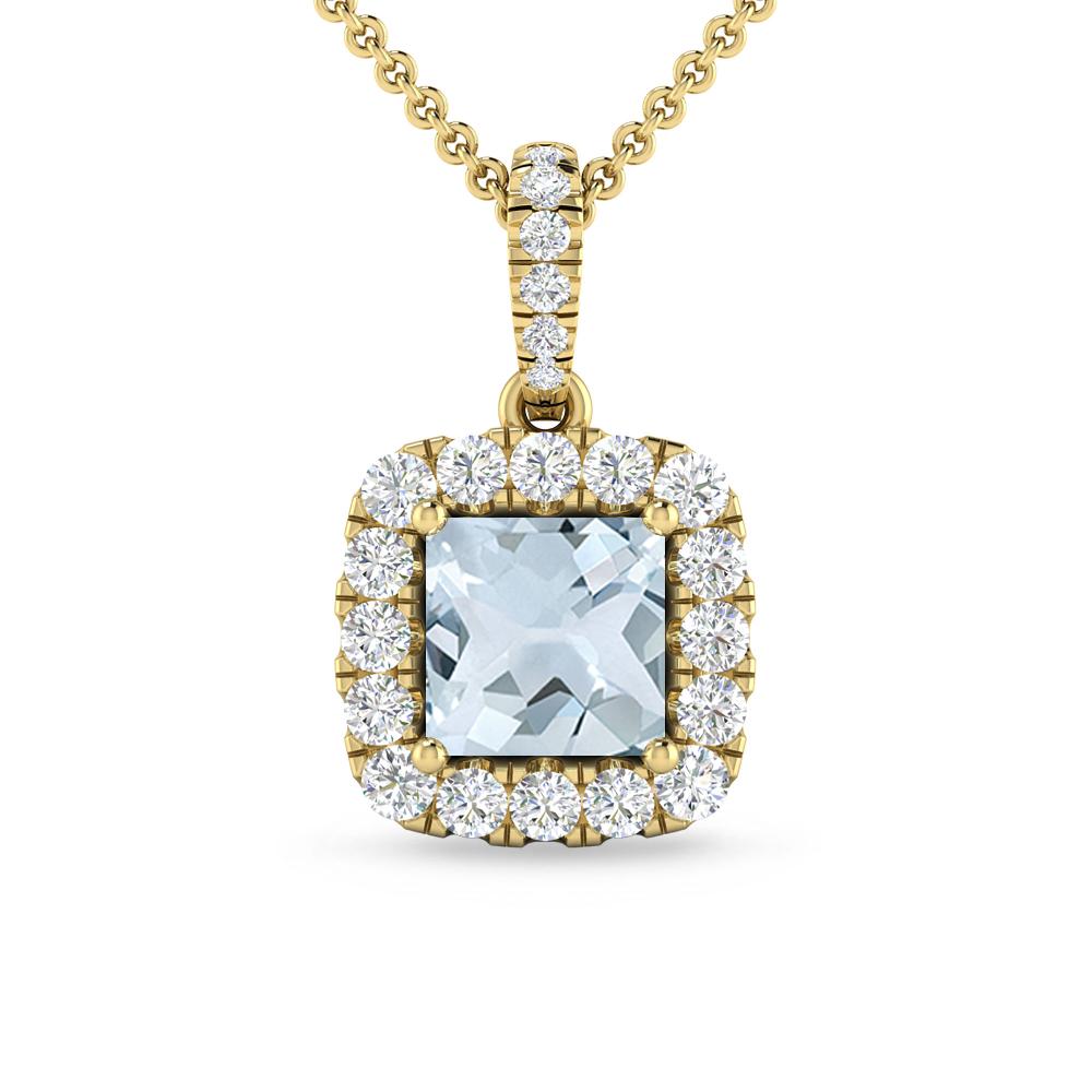 Yellow Gold - Aquamarine