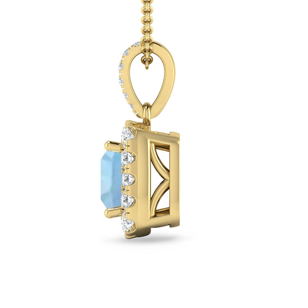Yellow Gold - Aquamarine