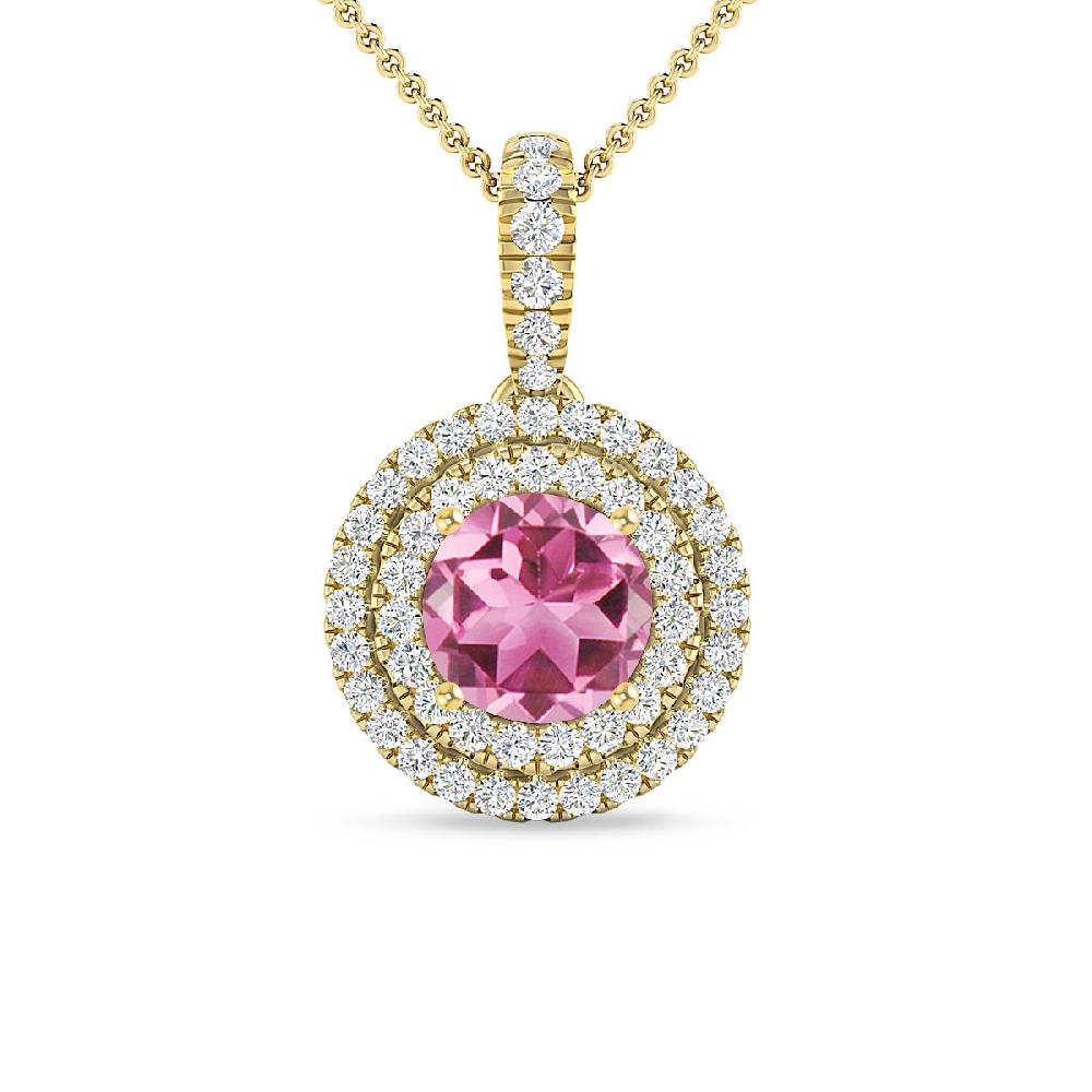 Yellow Gold - Pink Tourmaline