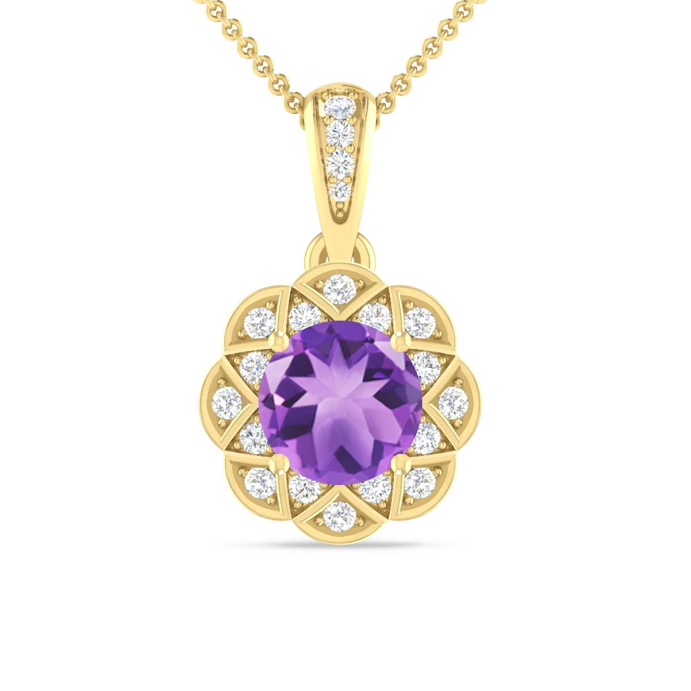 Yellow Gold - Amethyst