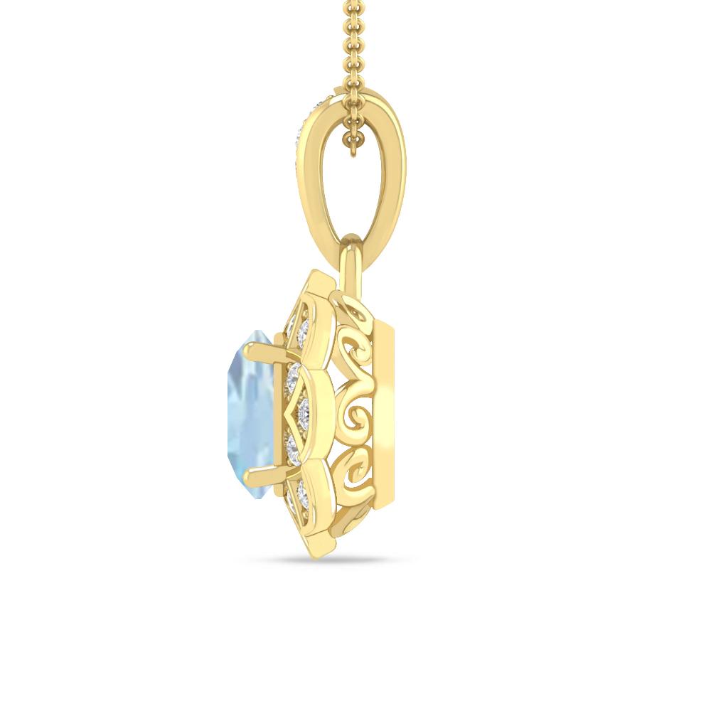 Yellow Gold - Aquamarine