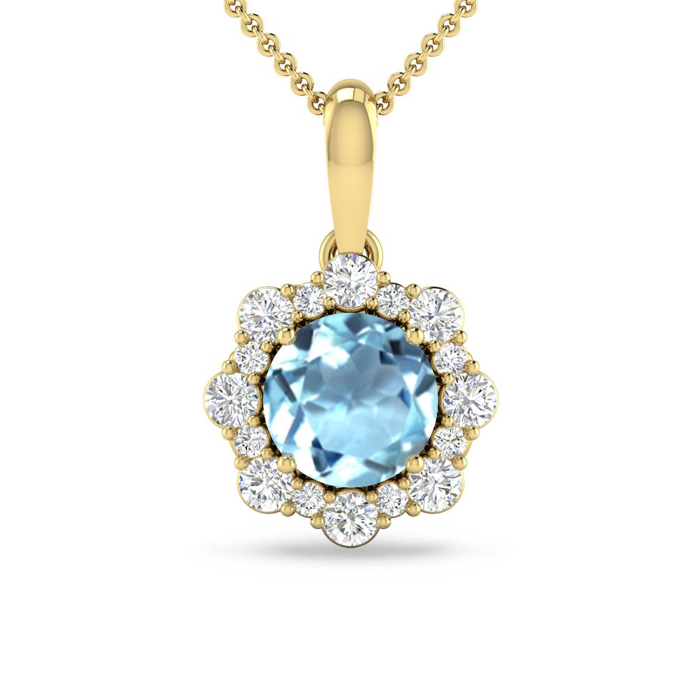 Yellow Gold - Aquamarine