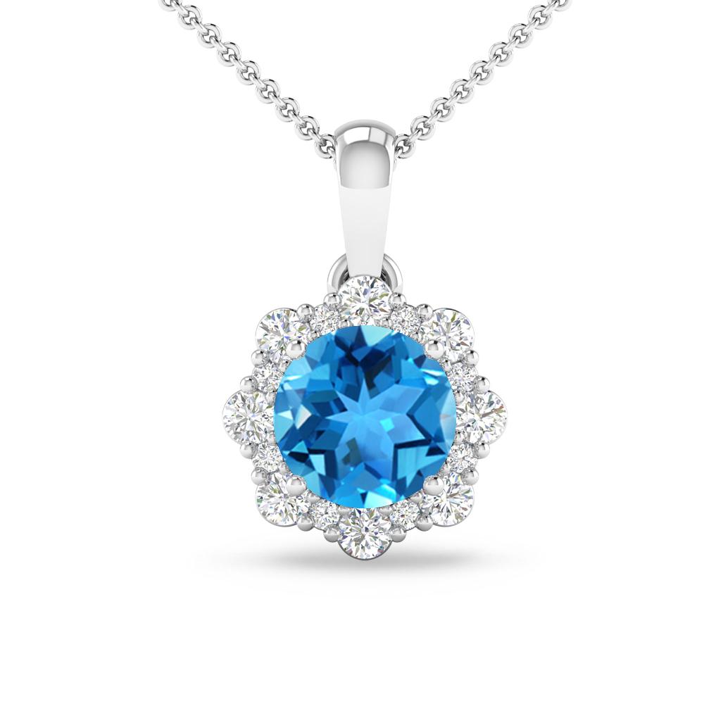 White Gold - Blue Topaz