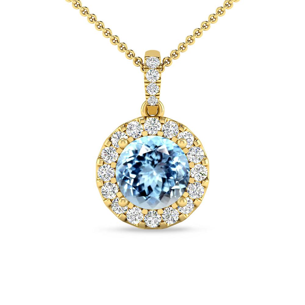 Yellow Gold - Aquamarine
