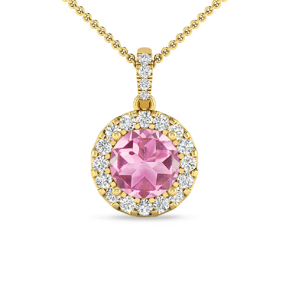 Yellow Gold - Pink Tourmaline