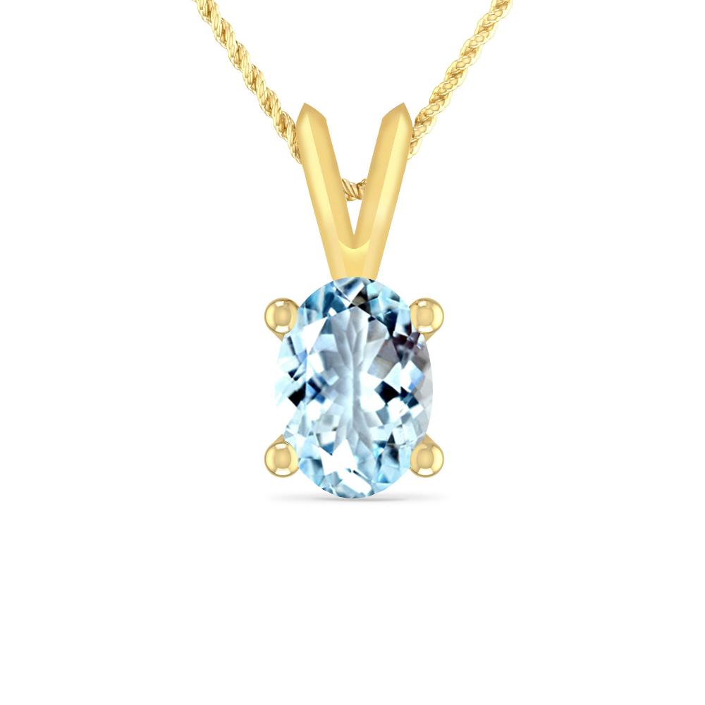 Yellow Gold - Aquamarine