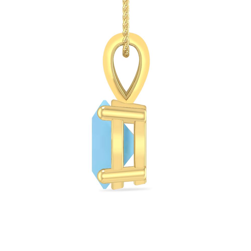 Yellow Gold - Blue Topaz