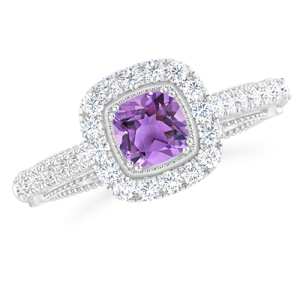 White Gold - Amethyst