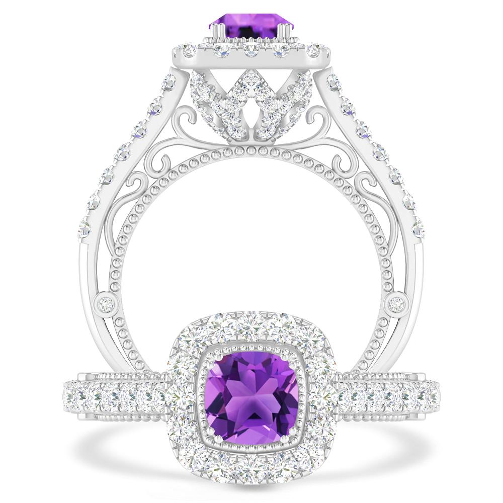 White Gold - Amethyst