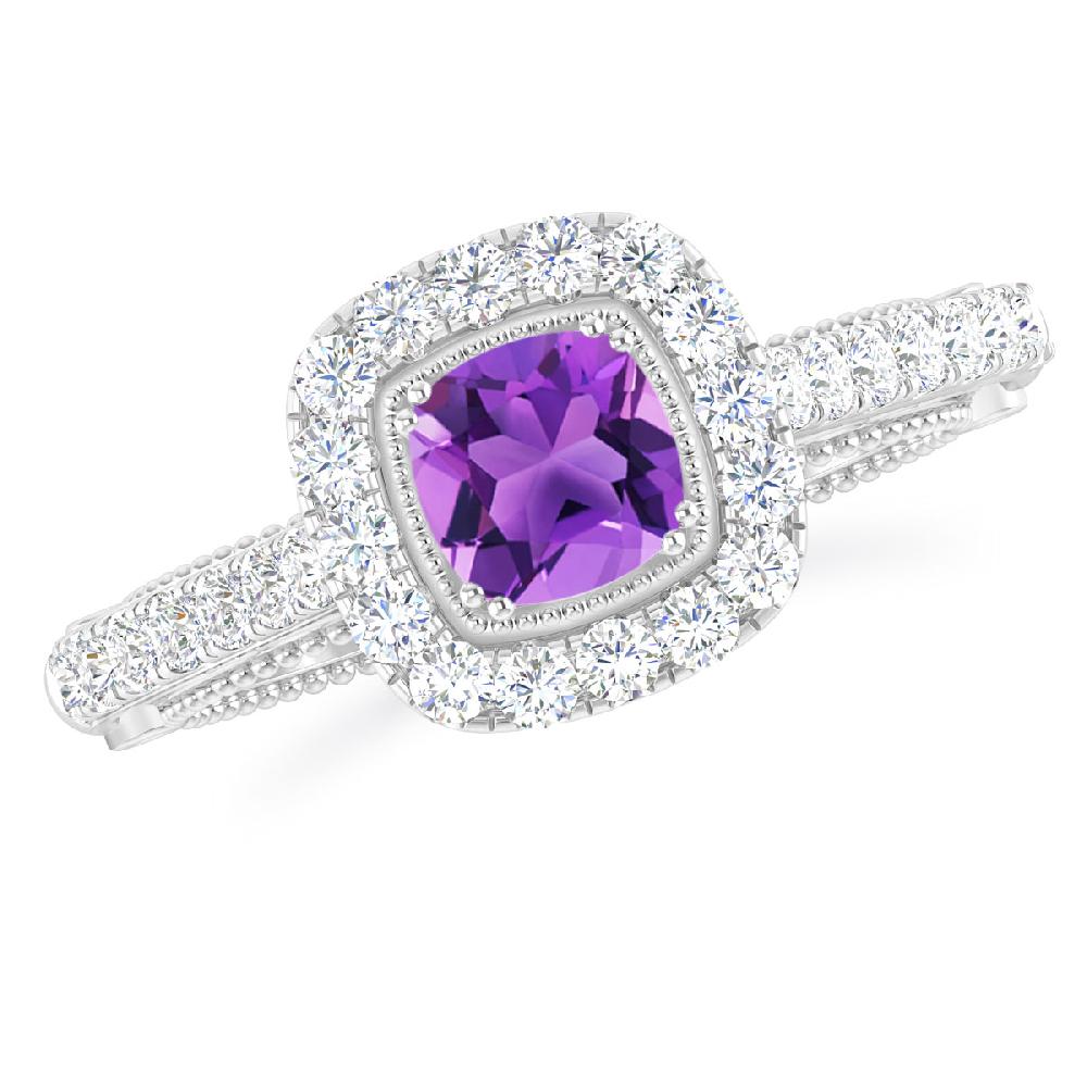 White Gold - Amethyst