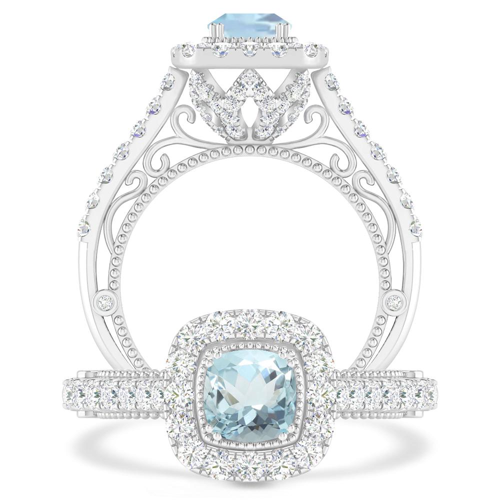 White Gold - Aquamarine