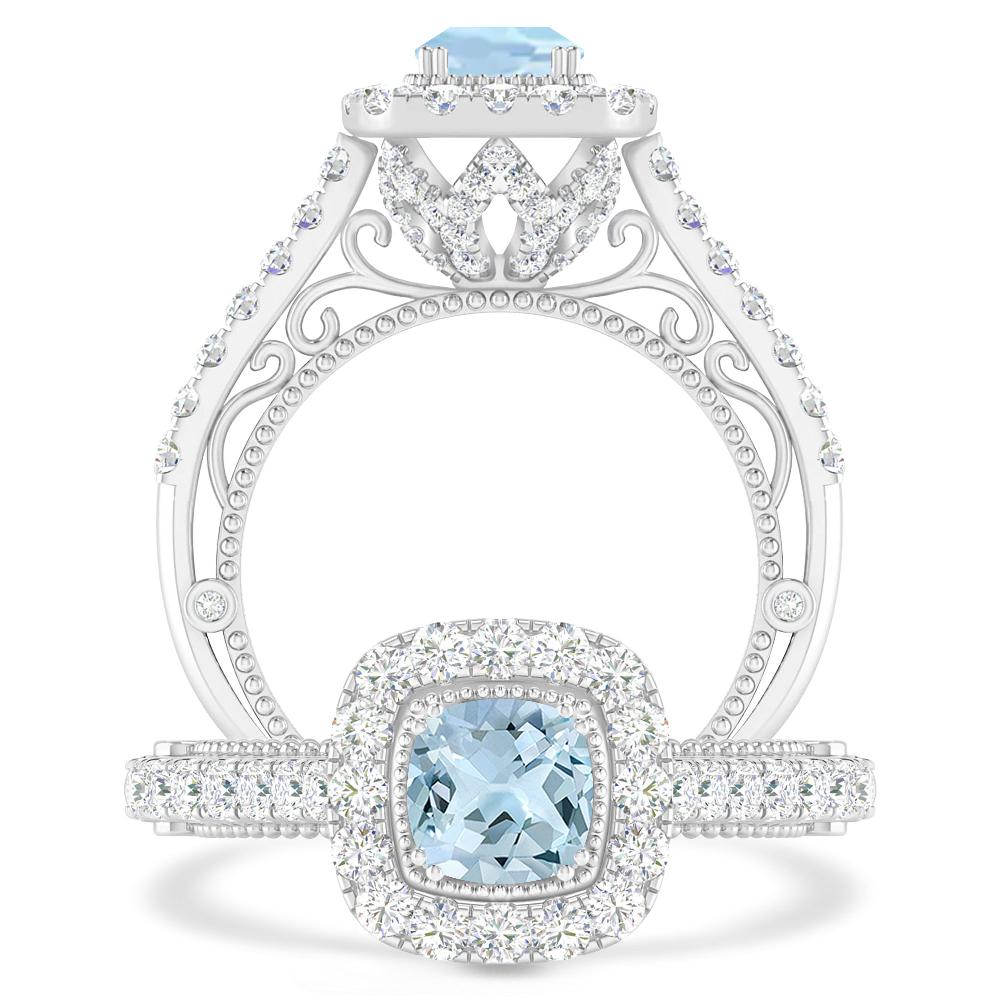 White Gold - Aquamarine