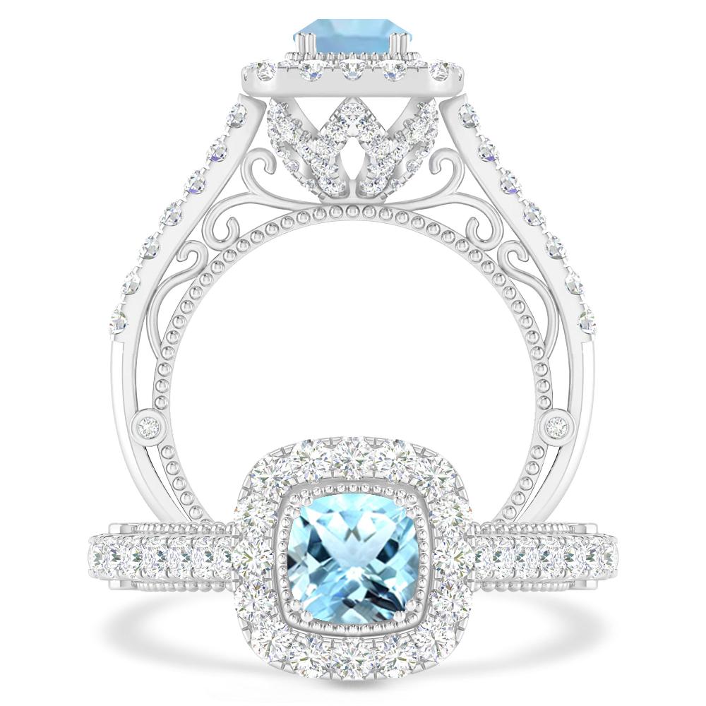 White Gold - Aquamarine