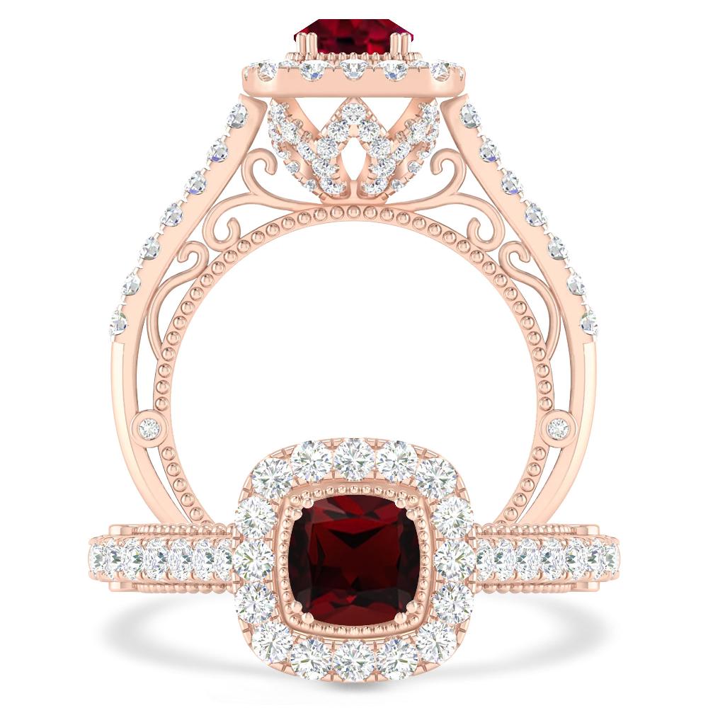 Rose Gold - Garnet