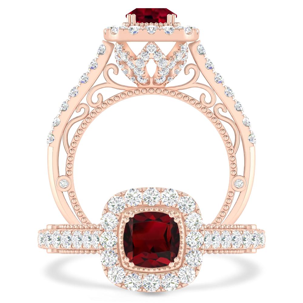 Rose Gold - Garnet