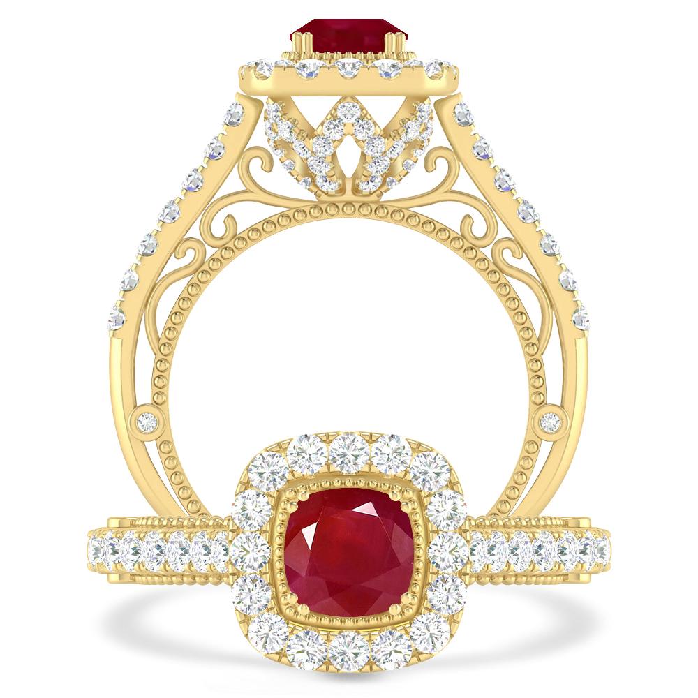 Yellow Gold - Ruby