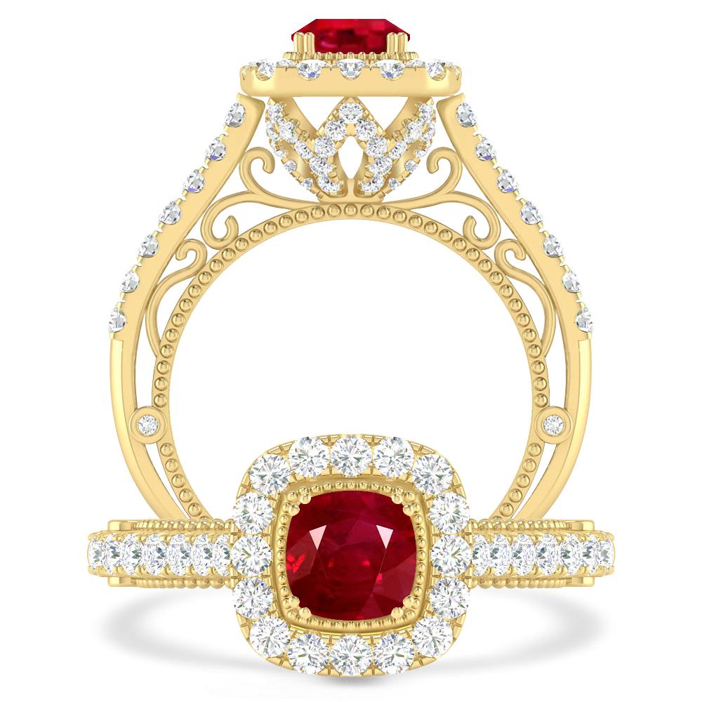 Yellow Gold - Ruby