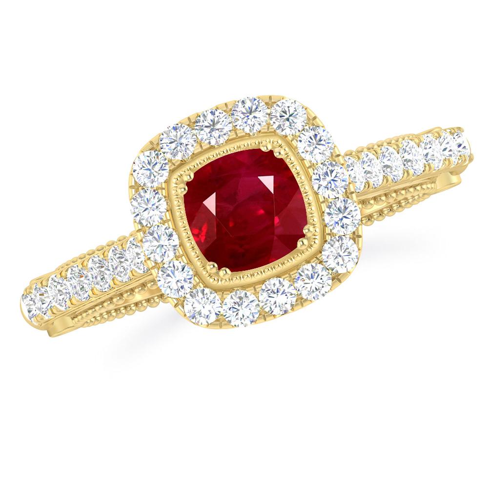 Yellow Gold - Ruby