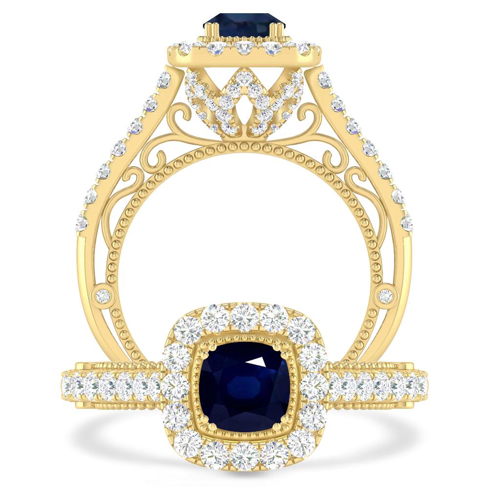 Yellow Gold - Sapphire