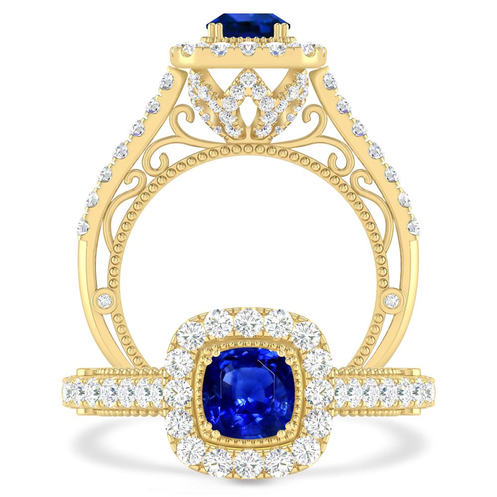 Yellow Gold - Sapphire