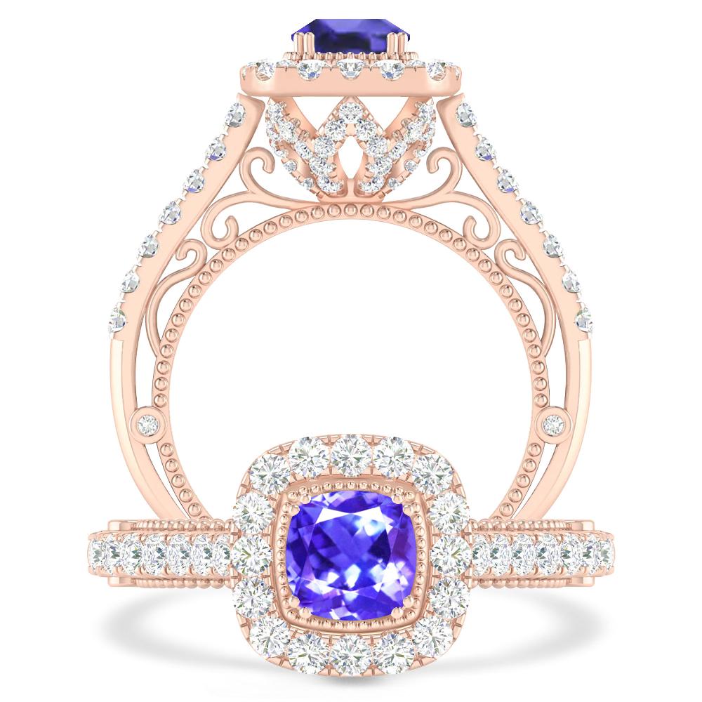 Rose Gold - Tanzanite