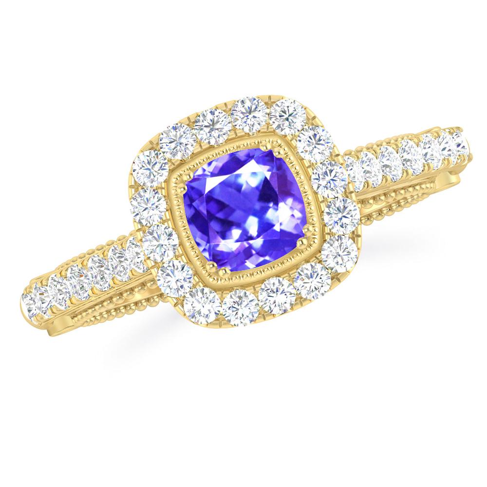 Yellow Gold - Tanzanite