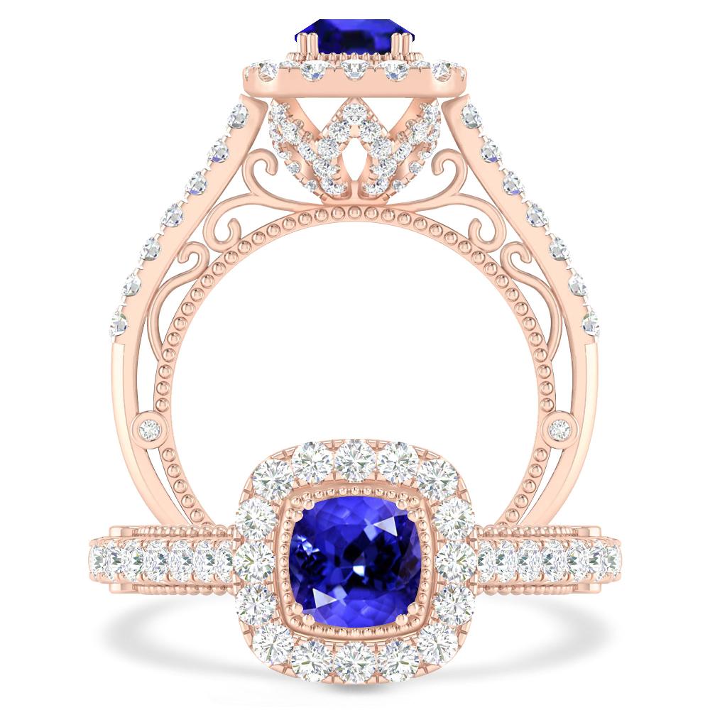 Rose Gold - Tanzanite