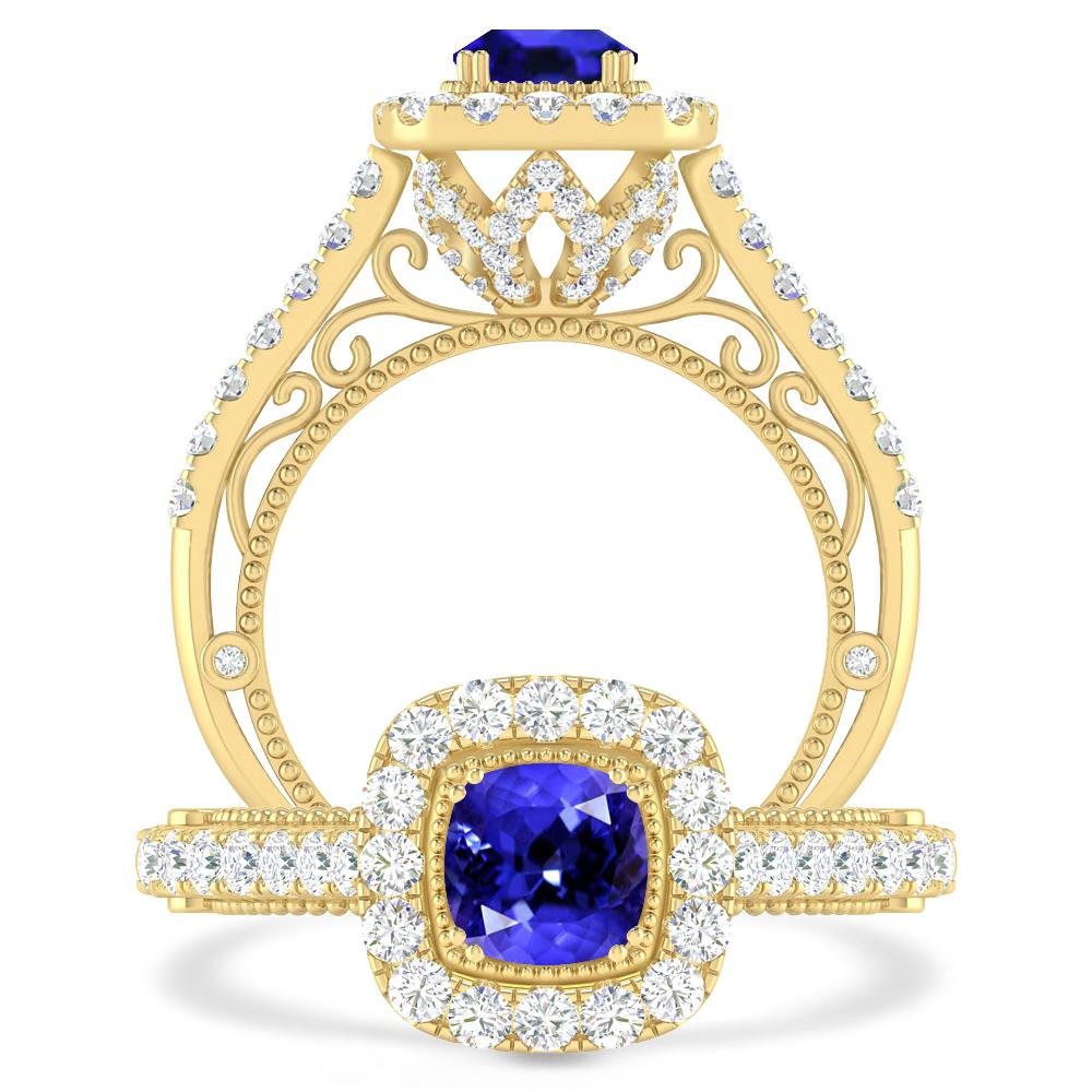 Yellow Gold - Tanzanite