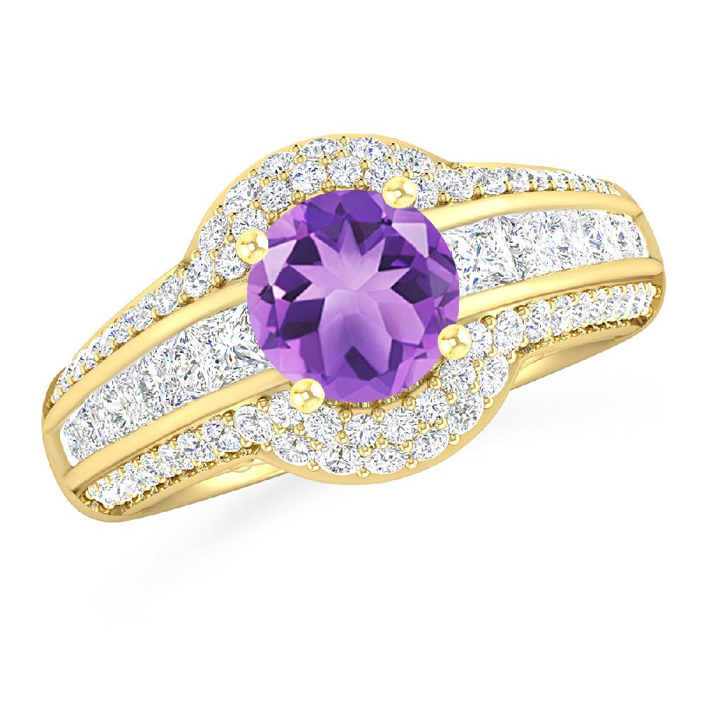 Yellow Gold - Amethyst