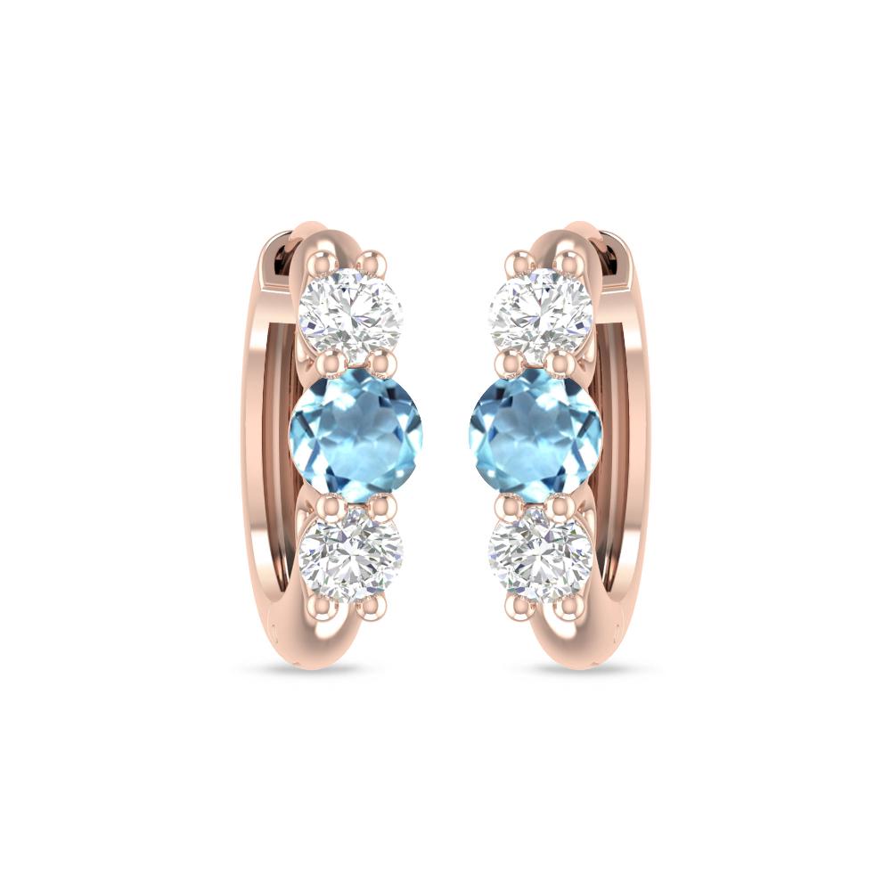 Rose Gold - Aquamarine