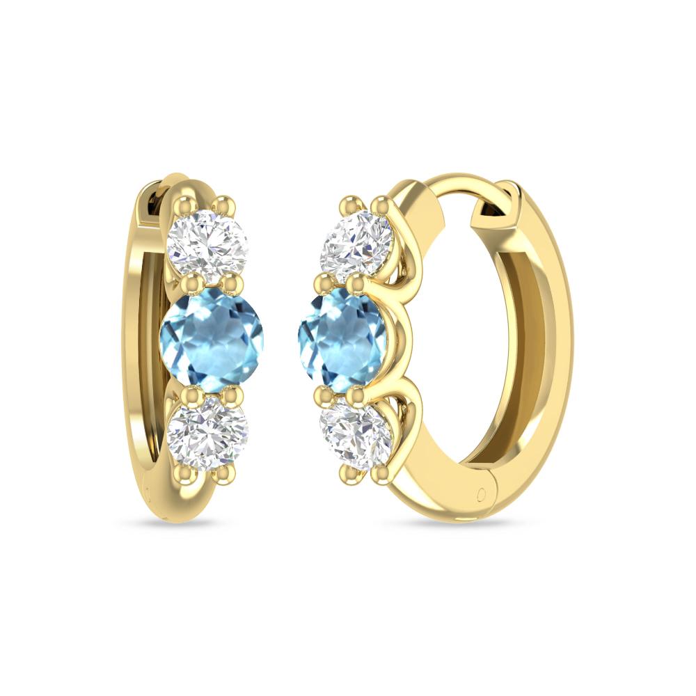 Yellow Gold - Aquamarine