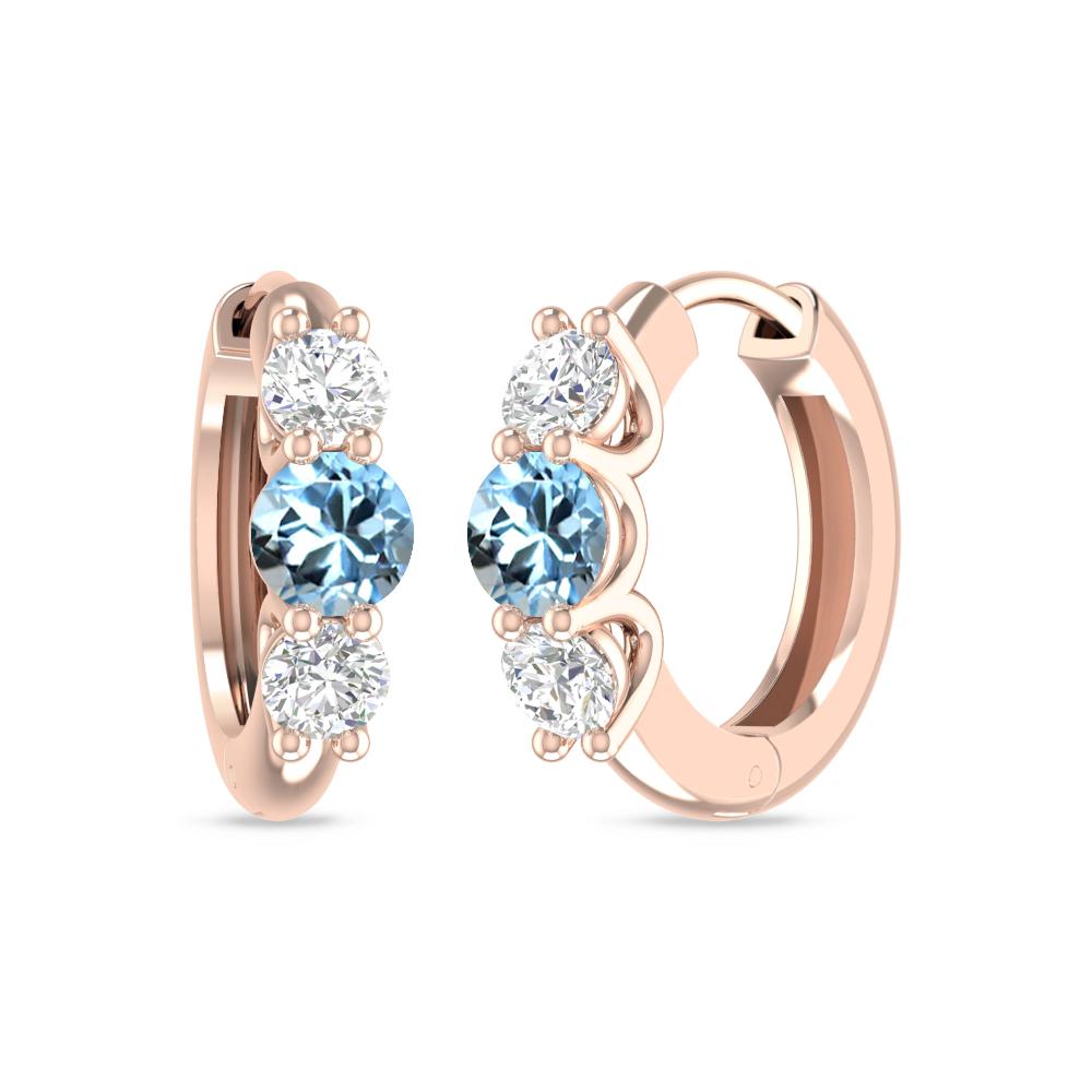 Rose Gold - Aquamarine
