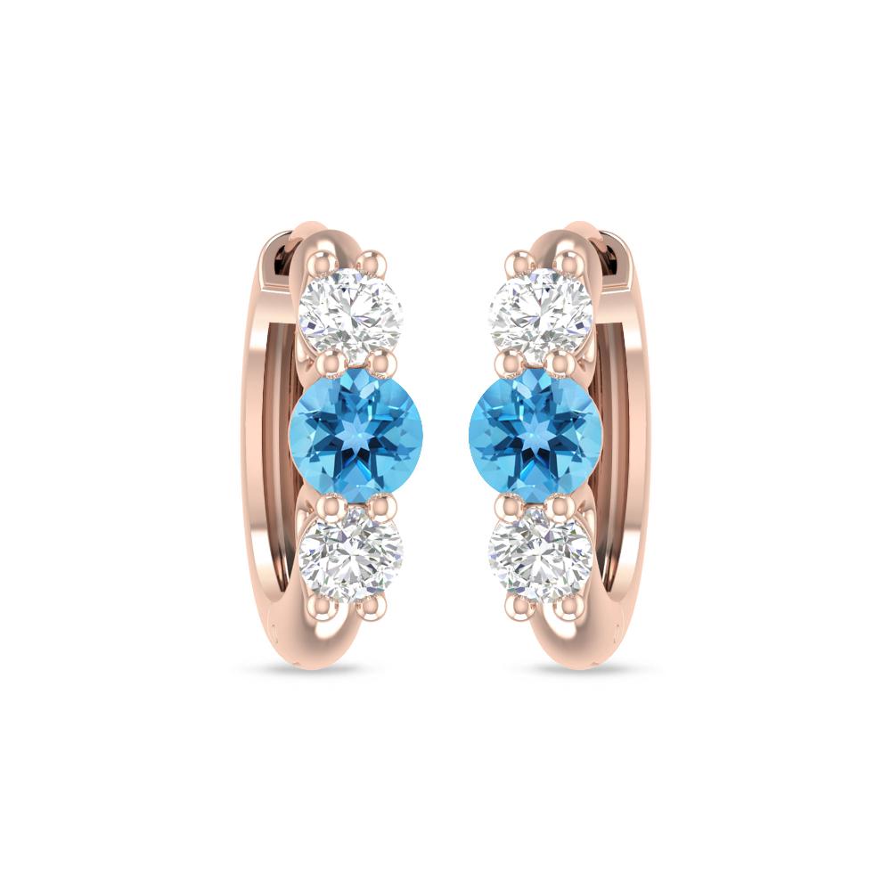 Rose Gold - Blue Topaz