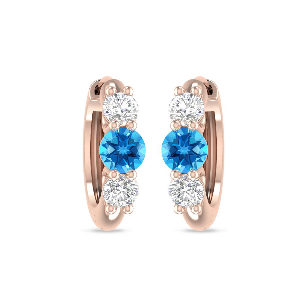 Rose Gold - Blue Topaz