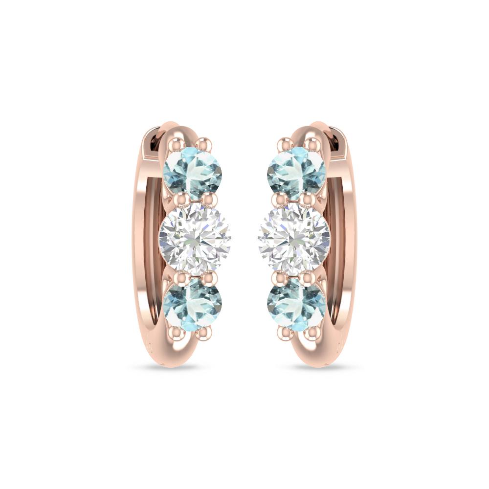 Rose Gold - Aquamarine