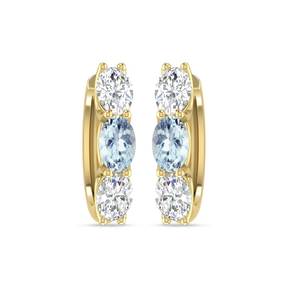 Yellow Gold - Aquamarine