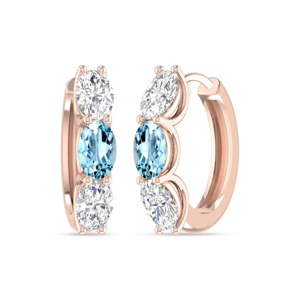 Rose Gold - Aquamarine
