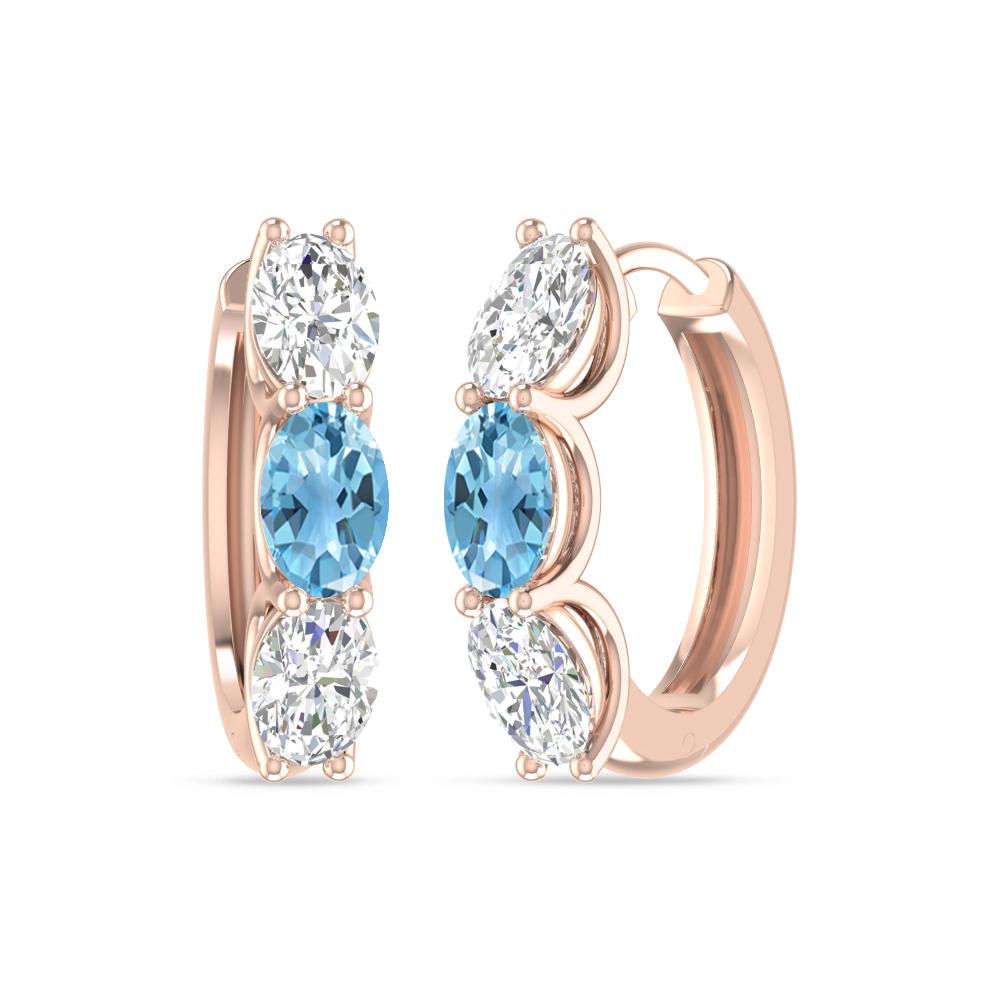 Rose Gold - Blue Topaz