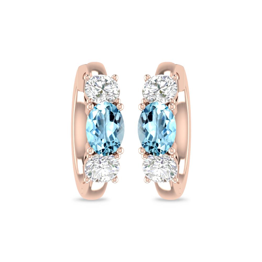 Rose Gold - Aquamarine