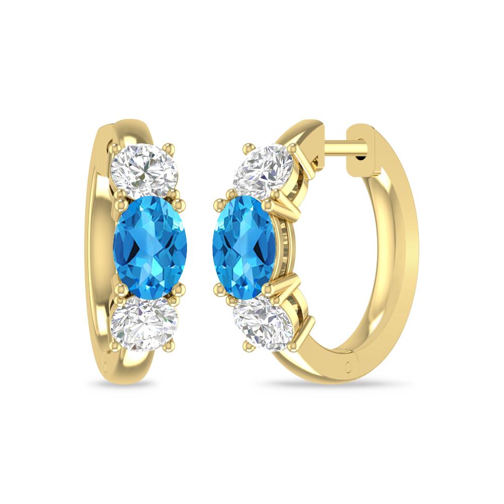 Yellow Gold - Blue Topaz