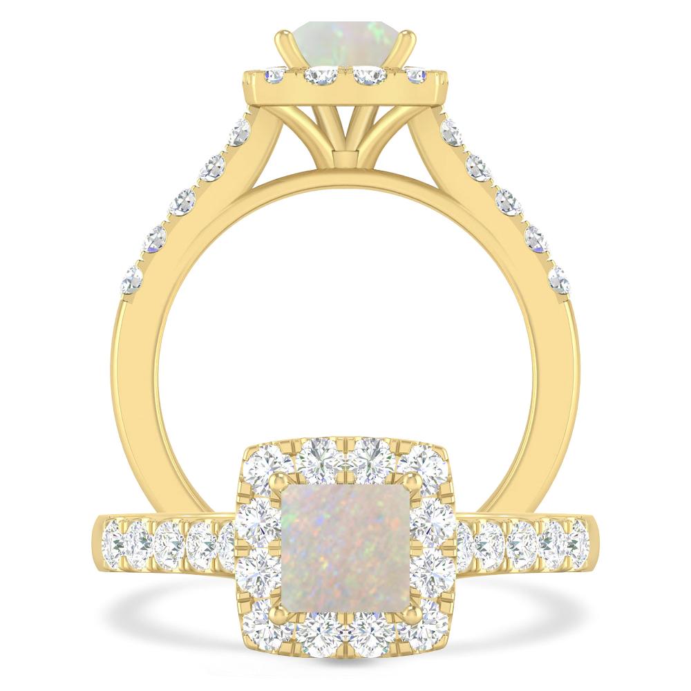 Yellow Gold - Opal
