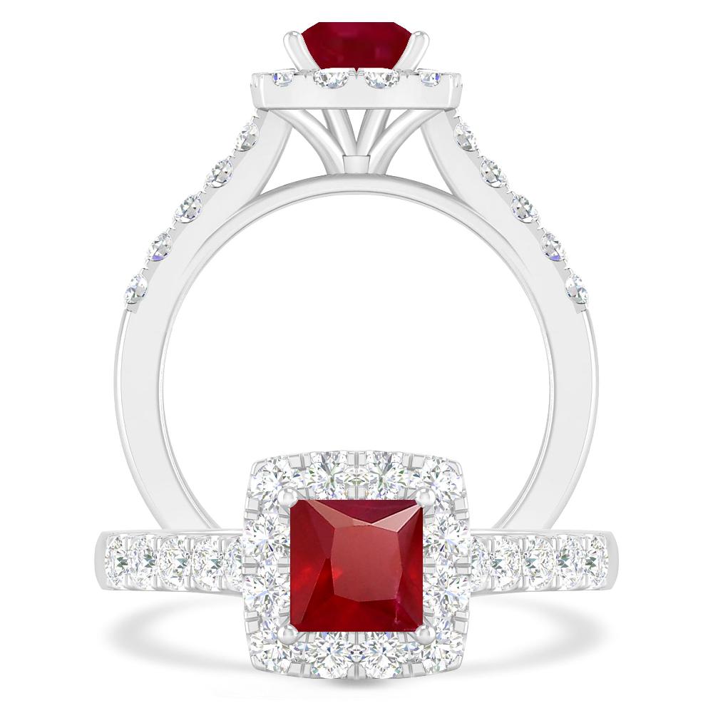 White Gold - Ruby